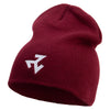 Wiccan Symbol Embroidered 8 inch Acrylic Short Blank Beanie - Maroon OSFM