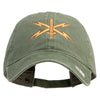 U.S. Army Cyber Corps Embroidered Washed Solid Pigment Dyed Cotton Twill Brass Buckle Cap - Olive OSFM
