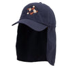 United Friends Embroidered Flap Hats - Navy OSFM