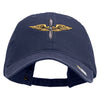 U.S. Army Aviation Embroidered Washed Solid Pigment Dyed Cotton Twill Brass Buckle Cap - Navy OSFM