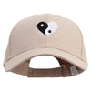 Ying Yang Heart Embroidered New Big Size High Profile Twill Cap - Khaki XL-3XL