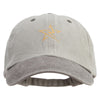 Thunder Star Logo Embroidered Pigment Dyed Wash Caps - Beige-Brown OSFM