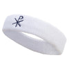 Religious Symbol Embroidered Head Bands Terry - White OSFM
