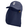 Casino Joker Card Embroidered Flap Hats - Navy OSFM