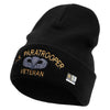 US Paratrooper Veteran Embroidered 12 Inch Long Knitted Beanie
