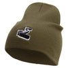 Great Wall Of China Embroidered 8 inch Acrylic Short Blank Beanie - Olive OSFM