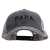 PaPa Embroidered Big Size Washed Pigment Dyed Twill Trucker Cap - Black-Grey XL-3XL