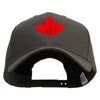 Canada's Maple Leaf Embroidered Big Size Structured Solid Poly Cotton Twill High Profile Pro Style Cap - Olive XL-3XL