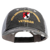 U.S. Army 11th Armored Cavalry Regiment Embroidered Low Profile Special Cotton Mesh Cap - Black OSFM