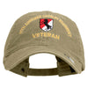 U.S. Army 11th Armored Cavalry Regiment Embroidered Washed Solid Pigment Dyed Cotton Twill Brass Buckle Cap - Khaki OSFM