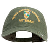 U.S. Army 163rd Armored Brigade Embroidered Washed Solid Pigment Dyed Cotton Twill Brass Buckle Cap - Olive OSFM