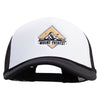 Mount Everest Badge Embroidered Big Foam Mesh Truck Cap - White-Black XL-3XL