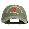 U.S. Army 30th Armored Brigade Embroidered Washed Solid Pigment Dyed Cotton Twill Brass Buckle Cap - Olive OSFM
