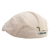 Loch Ness Monster Logo Embroidered Men's Linen Summer Ivy Cap - Khaki S-M