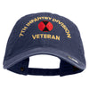 U.S. Army 7th Infantry Division Embroidered Washed Solid Pigment Dyed Cotton Twill Brass Buckle Cap - Navy OSFM