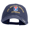 U.S. Army 11th Infantry Brigade Embroidered Washed Solid Pigment Dyed Cotton Twill Brass Buckle Cap - Navy OSFM