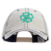 4 Leaf Clover Holiday Embroidered Big Size Special Cotton Low Profile Trucker Cap - Putty XL-3XL