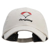 Paragliding Embroidered Low Profile Normal Dyed Cotton Cap - Stone OSFM