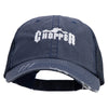 Chopper Embroidered Low Profile Special Cotton Mesh Cap - Navy OSFM