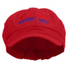 Will You Marry Me? Embroidered Cotton Elastic Big Size Newsboy Cap - Red XL-2XL