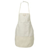 Deer Mountain Logo Embroidered Solid Chef's Apron - Natural OSFM