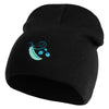 Pea Pod Embroidered 8 inch Acrylic Short Blank Beanie - Black OSFM