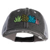 Succulent Arrangement Embroidered Low Profile Special Cotton Mesh Cap - Black OSFM