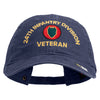 U.S. Army 24th Infantry Division Embroidered Washed Solid Pigment Dyed Cotton Twill Brass Buckle Cap - Navy OSFM