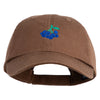 Blueberries Embroidered Low Profile Pet Spun Washed Cap - Brown OSFM