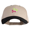 Red Berries Embroidered New Big Size High Profile Twill Cap - Khaki-Black XL-3XL
