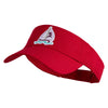 Sailboat Patched Cotton Twill Sun Visor - Red OSFM