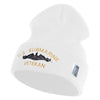 US Submarine Veteran Military Embroidered 12 inch Cuffed Knit YP Long Beanie - White OSFM