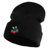 Tomato Vine Embroidered Big Size Acrylic Long Beanies - Black XL-3XL