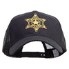 Security Star Patched Big Size Solid Cotton Twill High Profile Mesh Pro Style Cap - Black XL-3XL