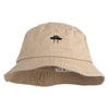 Simple UFO Design Embroidered Unisex Multipurpose Crushable Cotton Twill Bucket Hat - Khaki M
