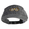 Steampunk Goggles Icon Embroidered Washed Pigment Dyed Cotton Twill Visor - Black OSFM