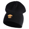 Steampunk Airship Symbol Embroidered Big Size Superior Cotton Short Knit Beanie - Black XL-3XL