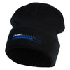 Loading Bar Logo Embroidered Big Size Superior Cotton Short Knit Beanie - Black XL-3XL