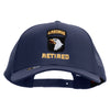 Licensed 101st Airborne Retired Embroidered Solid Cotton Twill Mesh Prostyle Cap - Navy OSFM