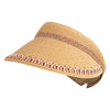 UPF 50+ Braided Toyo Velcro Visor - Toast-Red OSFM