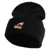 Steampunk Gramophone Logo Embroidered 12 Inch Long Knitted Beanie - Black OSFM