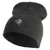 Cybernetic Eye Symbol Embroidered 8 inch Acrylic Short Blank Beanie - Charcoal OSFM