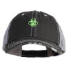 Biohazard Drip Embroidered Low Profile Special Cotton Mesh Cap - Black OSFM