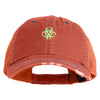 Biohazard Drip Embroidered Low Profile Special Cotton Mesh Cap - Orange OSFM