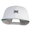 Digital Barcode Embroidered Brushed Cotton Twill High Profile Extra Size Cap - White XL-3XL