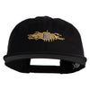 Circuit Chip Embroidered Unconstructed High Profile Cotton Flat Bill Cap - Black OSFM