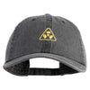 Radioactive Symbol Embroidered Pigment Dyed Wash Caps - Black OSFM