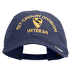 U.S. Army 1st Cavalry Division Embroidered Washed Solid Pigment Dyed Cotton Twill Brass Buckle Cap - Navy OSFM