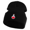 Magic Potion Bottle Embroidered 12" Acrylic Long Beanie - Black OSFM