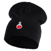 Magic Potion Bottle Embroidered Big Size Cotton Short Beanie - Black XL-3XL